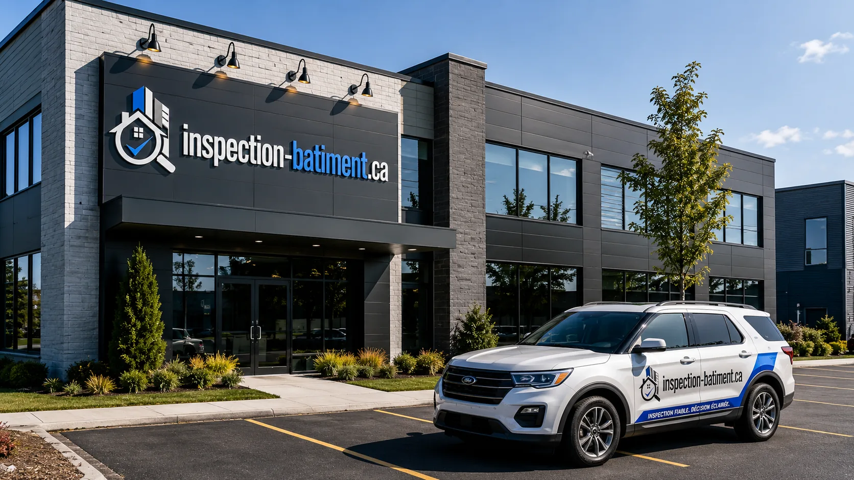 Entreprise d'inspection en bâtiment et véhicule de service